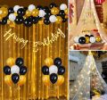 Rose Gold Birthday Decoration Set For Birthday Decorations Party, Birthday Celebration Kit,  -30pcs Balloons, bunting  Banner ,Fairy Light. 