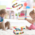 ABC Wooden English Alphabet Letter Train For Kids - Wooden Playset For Kids - Toys For Boys. 