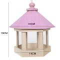 Wooden Hanging Bird Feeder Peanut Food Container Garden Outdoor Feeding Tool. 