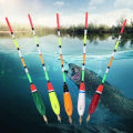 MeterMall 5PCS Fishing Floats Balsa Wood Fishing Float Bobber Bite Indicator Angling Equipment With strong Float Tail Multiple Color. 