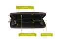 Fashion PU Leather Women Wallet with Double Zipper Card Slots ID Window and Tassel Pendant. 