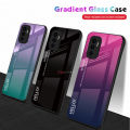 PlusCase for Vivo V23e Case Glass Hard Gradient Painted Shockproof Phone Back Cover. 