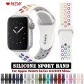 Sport Silicone Breathable hole Band Strap for Apple Watch Series 7 6 SE 5 4 3 2 1 41mm 45mm 38mm 40mm 42mm 44mm. 