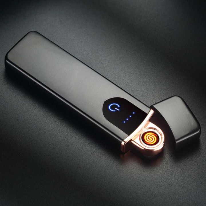 Usb Charging Lighter Touch Screen Electronic Cigarette Lighters Small Rechargeable Electric Lighter