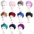 【DM bag factory Store】Silk Women Sleep Shower Cap Bath Towel Hair Dry Quick Elastic Hair Care Bonnet Wrap Hat. 