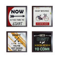 4 Piece Set Framed Wall Hanging Photo Frame Motivational Office Decor Art. 