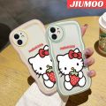 JIUMOO For VIVO Y30 vivo Y30i vivo Y50 Case Cartoon Hello Kitty Colorful Lovely Cream Wave Border Soft Clear Shockproof Phone Cases. 