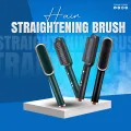 2-in-1 Hair Straightener Brush for Women | Ceramic Hot Comb with Fast Heating & Auto Shutoff | Anti-Scald Hair Styling Brush. 