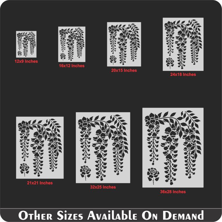 Wisteria%20Stencil%20Layering%20Stencils%20Wall%20Painting%20Scrapbook%20Coloring%20Embossing%20Album%20Decorative%20Template.%20-%20Image%205