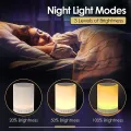 Night Light Bluetooth Speaker, Portable Wireless Bluetooth Speakers, Touch Control, Color LED Speaker, Bedside Table Light, Speakerphone/TF Card/AUX-in Supported. 
