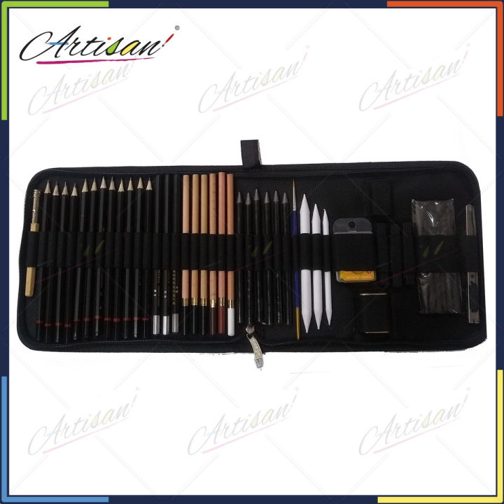 Askari%20Trader%20Artisan%20-%2041Pcs%20Kit%20Professional%20Sketching/Drawing%20Tools%20in%20Hard%20Cloth%20Pouch%20-%20Image%202