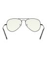 Ray-Ban Sunglasses Pilot Metal Black Frame Crystal/Blue Light Filter Lenses-RB3689-9148/BF-62. 