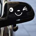 2 Smiling eye Blink Winks face car Styling Sticker WHITE or Black for car side mirror sticker stickers. 