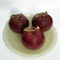 Set of 3 Handcrafted Onyx Marble Apple Paperweights for Home and Office Decor, Decorative Apple Sculpture for Desktop, Living Room, and Coffee Table. 