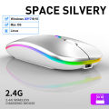 Spot Technology Rechargeable Wireless RGB Mouse Bluetooth Mouse Computer Ergonomic Mini Usb Mause 2.4Ghz Silent Macbook Optical Mice For Laptop Pc. 