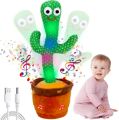 Dancing Cactus Toy with Recording - Rechargeable Plush Funny Electronic Shaking Cactus Singing Dancing Cactus Twisting Cactus Cute Plush Toy Education Toy Plush Toy with Songs for Children Playing Birthday Gift Kids Toys. 