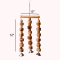 Bird Wooden Chewing Toy - Hanging Toy Perch Chewing Slices for Ringneck Amazon Raw Parrot - Pet Supplies Cage Accessories. 