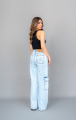 Genie Ciara Acid Wash Denim Cargo Jeans/Pants for women & girls. 