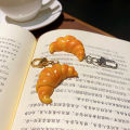 Simulation Food Toy Model Pendant Keyring Personalized Croissant Package DIANGUI. 