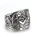 Wholesale Hiphop Freemason member items stainless steel men gold masonic rings jewelry. 