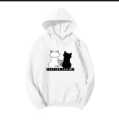 Trendy 2 CAT CUTE Tag Print Kangaroo Hoodie huddy Pocket Drawstring Casual Pullover Hodie Clothing Long Sleeves Export Quality Huddie Winter Wear Smart Fit Hoody For Women Girls. 