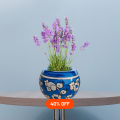 Multan Blue Pottery Vase, 5"x5" – Traditional Handcrafted Decorative Piece.. 