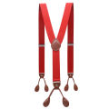 Unisex Vintage Suspenders Men Braces Adjustable 6 Button Suspender Elastic Y-Shape Strap Pants Trousers Brown Leather PU. 