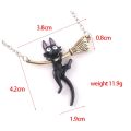 Rj Anime Kiki's Delivery Service Necklaces Cute Kiki Black Cat Jiji Cosplay Pendants Choker For Girl Jewelry. 