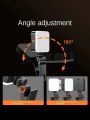 Plokama PK-79 Led Video Light Portable Phone Fill Light Clip COMPUTER MOBILE PHONE LIVE BROADCAST BEAUTIFICATION FILL LIGHT CAMERA PHOTO Accessories: Phone Tripod, Phone Mount, LED Light and Microphone - for YouTube_ Starting Kit or iPhone Vlogging Kit. 