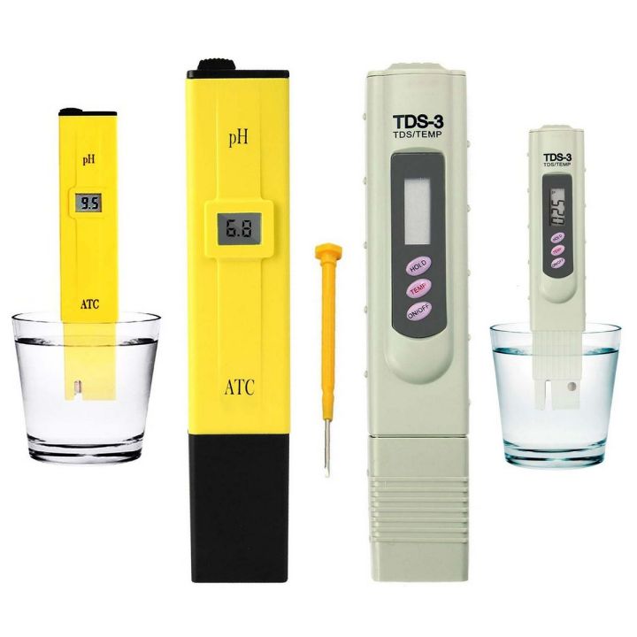 Digital Ph Meter + TDS Tester Measuring Aquarium Pool Hydroponic Water Monitor 0-9999 PPM