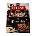 Chess & Draughts 2 in 1 Board Game - Multi Color. 
