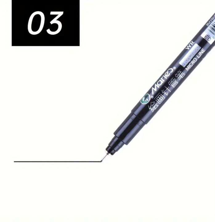 Marie%E2%80%99s%20Black%20Micro-Line%20Pen%20Fineliner%20Ink%20Pens%20Waterproof%20Needle%20Hook%20Line%20Pen%20For%20Writing%20Drawing%20Design%20Manga%20Sketching%20Available%20in%204%20sizes%20-%20Image%205