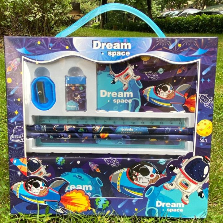 Charming & High-Quality Stationery Kits for School Kids - Beautiful Dream Space Mickey Mouse Kuromi Cars & Unicorn Themed Stationery Sets for Girls & Boys - Delightful 7 in 1 Kits for Birthday Gifts and Other Occasions