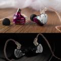 KZ ZSN Earphones DIY Dual Driver In-Ear Headphones Hybrid Headset Hifi Sterero Deep Bass Earbuds with Detachable Cable Noise for Running, Jogging, Walking. 