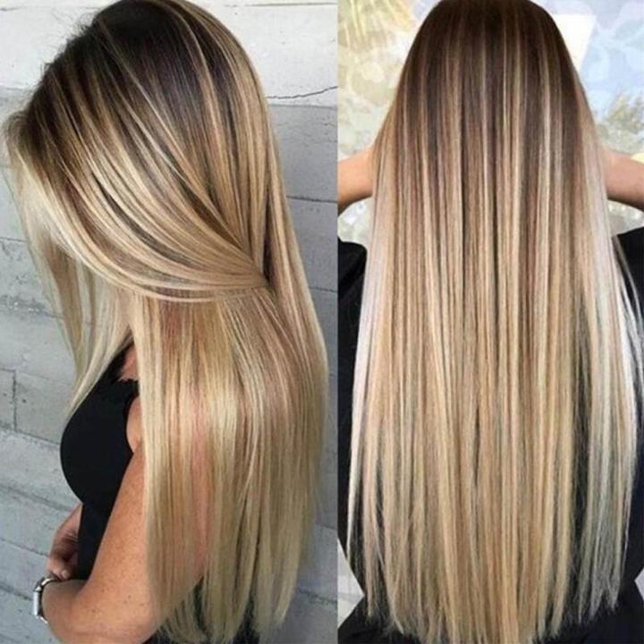 Long blonde hair wig best sale