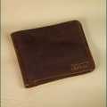 Mens genuine leather handmade wallet. 