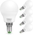 DORESshop E14 Dimmable LED Bulb, 5W P45 Small Edison Screw Bulbs(SES) Golf Ball Bulbs, 40W Incandescent Equivalent, 6000K(Daylight White),450LM, Not Suitable for 3-Way Dimmable Lamps, 4-Pack  [Energy Class A+]. 