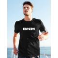 Eminem Printed Summer Cotton Jersey Half Sleeves Export Quaity O-Neck Tshirt For Men - T-Shirt For Men - Short Sleeves. 