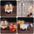 HOMEMAXS Disposable Cake Cups Dessert Ice Cream Plastic Cups Salad Cups with Lids Jelly Yogurt Mousse Sauce Condiment Container Baking Cup Food Container. 