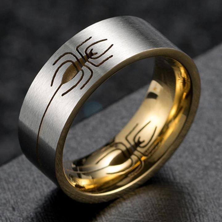 Men's Spider Ring Kids Boys High Quality Stainless Steel Ring For Men Spider Adorable Andrew Garfield Man Ring