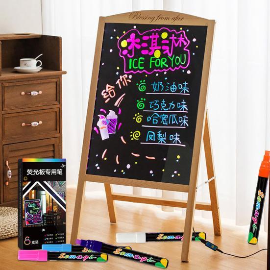 8 Color Erasable Wet Erase Chalk Makers Liquid Chalk Marker Pens ...