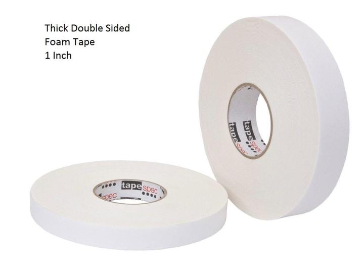 Super%20Strong%20Faced%20Powerful%20Adhesive%20Thick%20Double%20Sided%20Foam%20Tape%20For%20Mounting%20Fixing%20Pad%20Sticky%20-%201%20Inch%20-%20White%20-%20Image%203