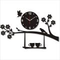 High quality wooden wall clock,Birds on tree wall clock,Hanging Decoration Piece for Home Decor and Bed Rooms and for Gifts Item. 