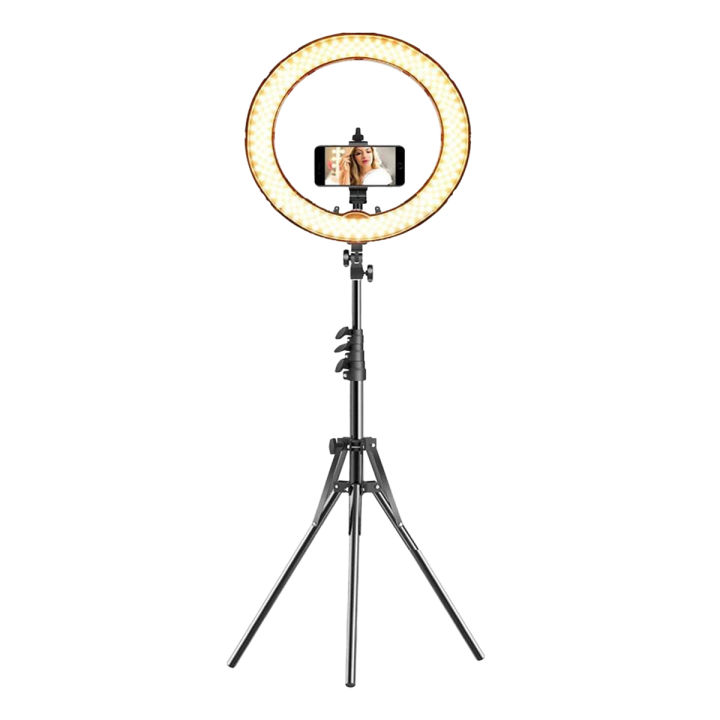 Energy - ENRG LED Ring Light 18 Inch \ 45 cm with 7.5ft Metal Tripod Stand Carry Bag And Adjustable Phone Holder