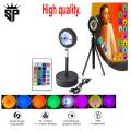 Sunset Lamp / Lamps 16 colours RGB Projector / Projection Light 360 degree Rotatable USB with Remote Control | Night Light / Best for Gift | Home Decor | Mobile Photography Backgrounds Accessories Lighting Kit Wallpaper. 