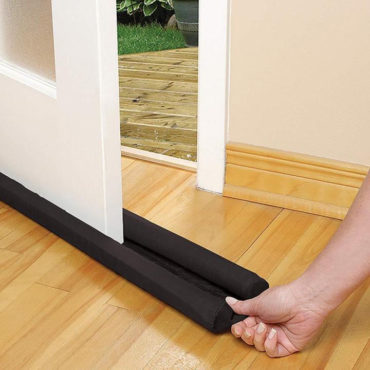 Energy Saving Under Door Draft Stopper - 46 Inches - Black