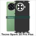 Tecno Spark 20 pro plus full Back 360 Protection skin wrap with sides and camera protection premium quality full cover. 