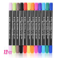 12pcs STA (Same quality like M&G Signme) Dual Side Water Brush Pen Marker Set For Drawing KS. 
