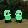 1/3/5pcs Glowing Panda Mini Figurines Miniature Panda Micro Landscape Ornament Glowing In Dark Miniature Flower Potted Decor. 