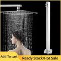 16 Inch Long Polished Stainless Steel Wall Mounted Shower Head Extension Showers Arm. 